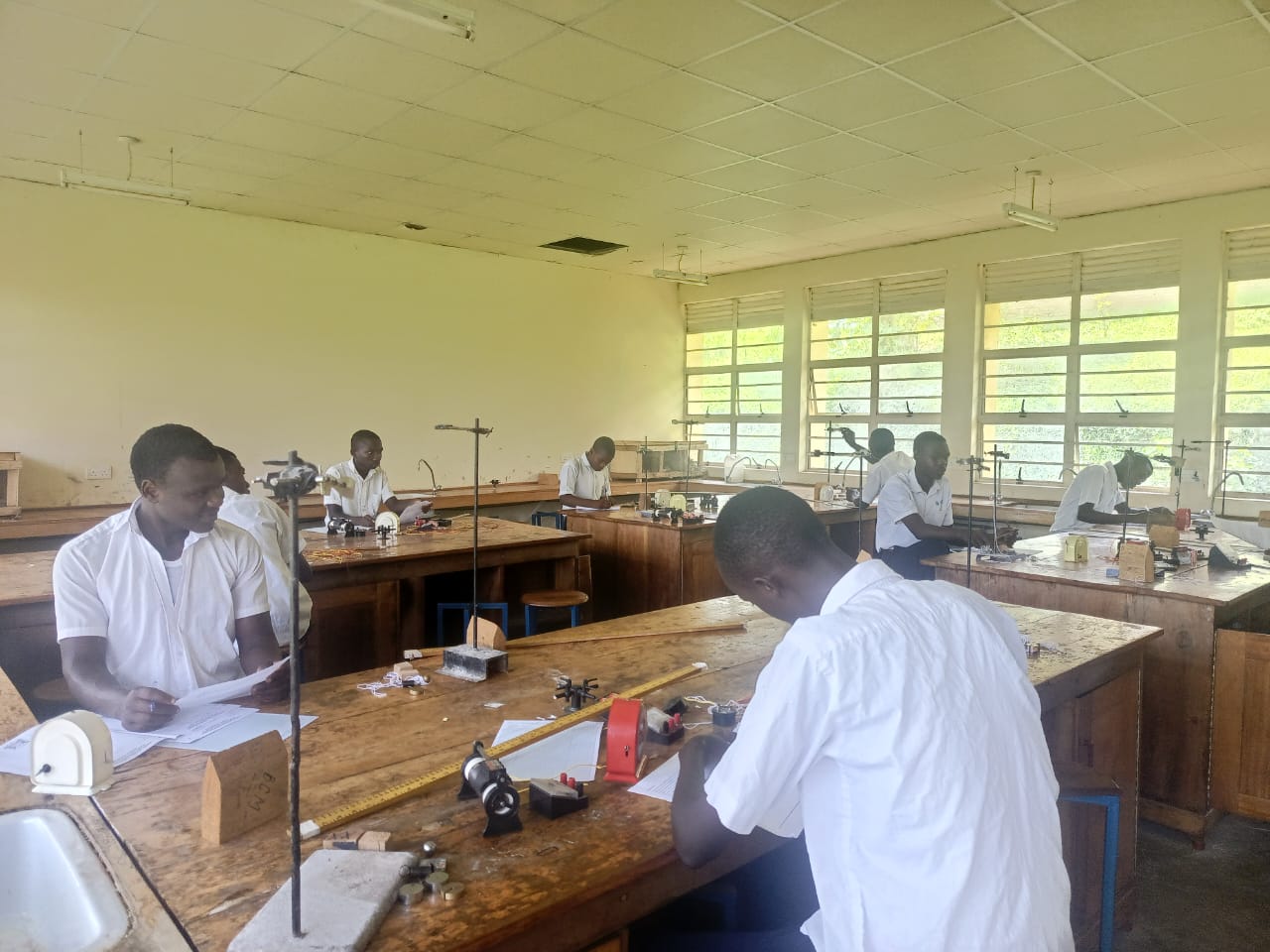 Science laboratory lesson at Bugangari Secondary School