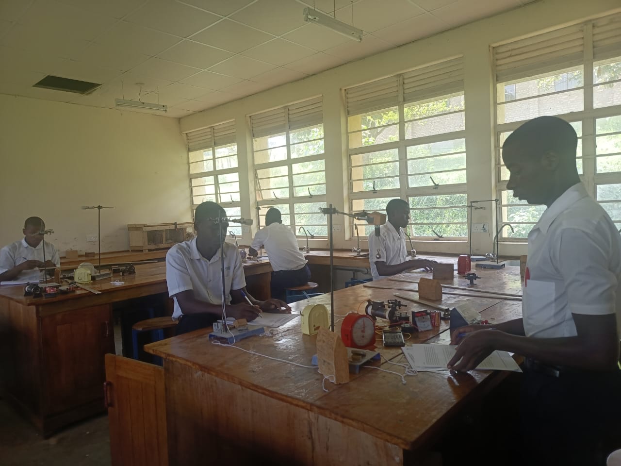 Science practical learning at Bugangari Secondary School