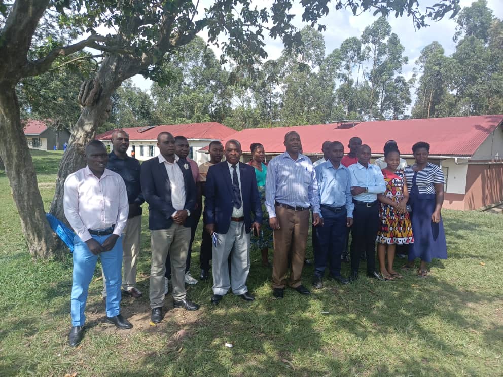 Staff and community members at Bugangari Secondary School